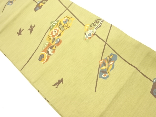 花鳥模様織り出し名古屋帯